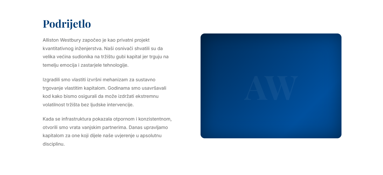 Alliston Westbury platforma pregled
